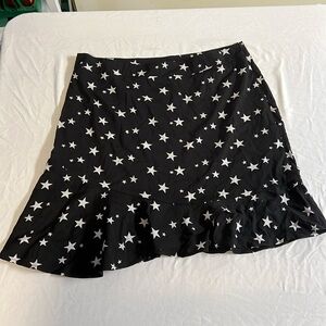 NWT Nasty Gal Black and White Star Skirt in Size 12